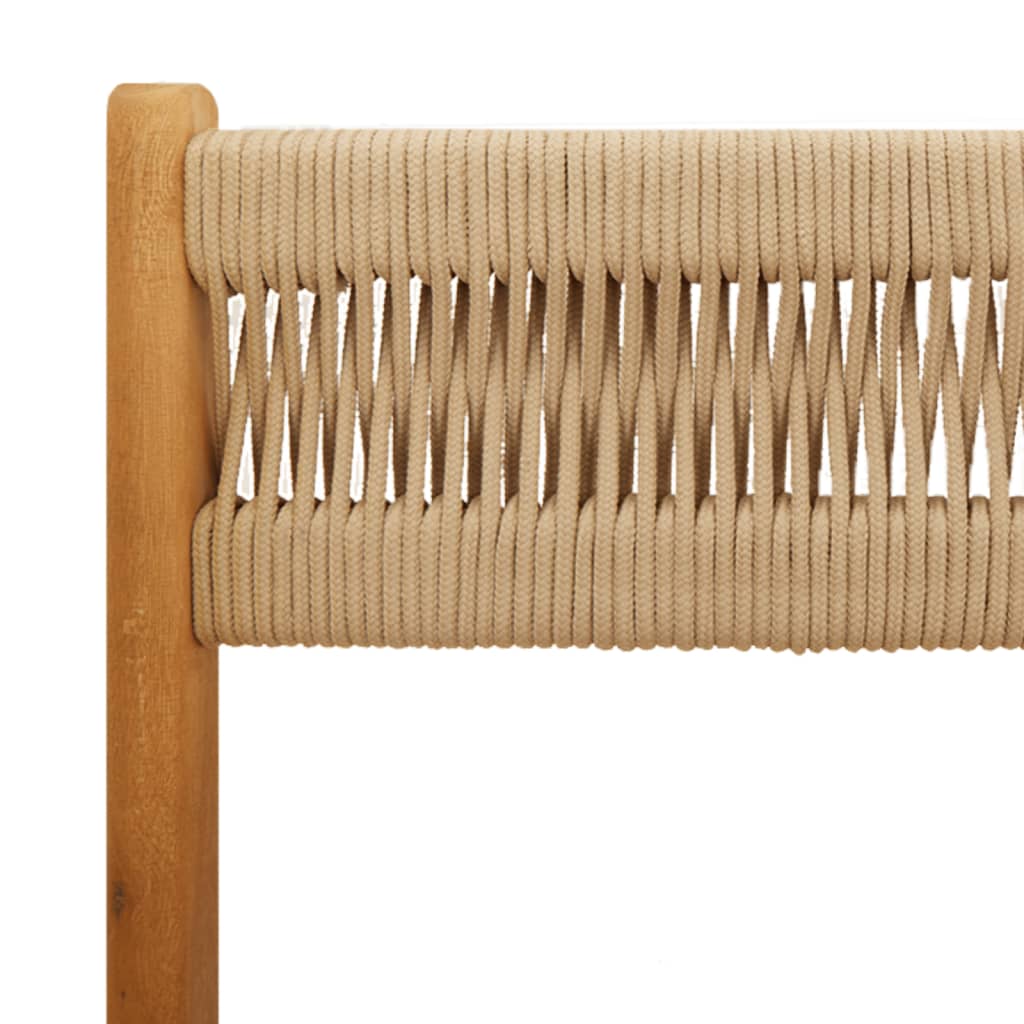 Folding Garden Chairs 8 pcs Beige Solid Wood Acacia